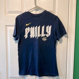 Nike Navy adult small city connect Philadelphia Phillies mlb Bryson Stott shirt